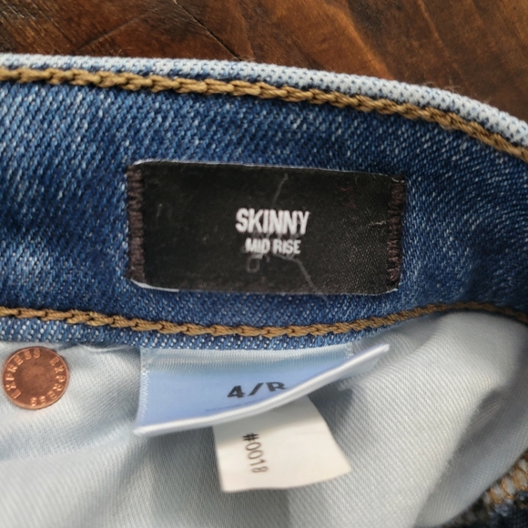 NEW NWT EXPRESS Skinny Midrise Classic Blue Women's Jeans:4R - Picture 4 of 4